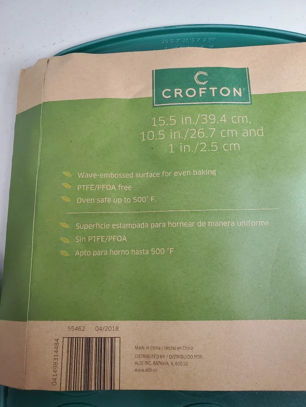 Crofton Fusion Ceramic Go Green White Baking Muffin Cupcake Pans Set Of 2